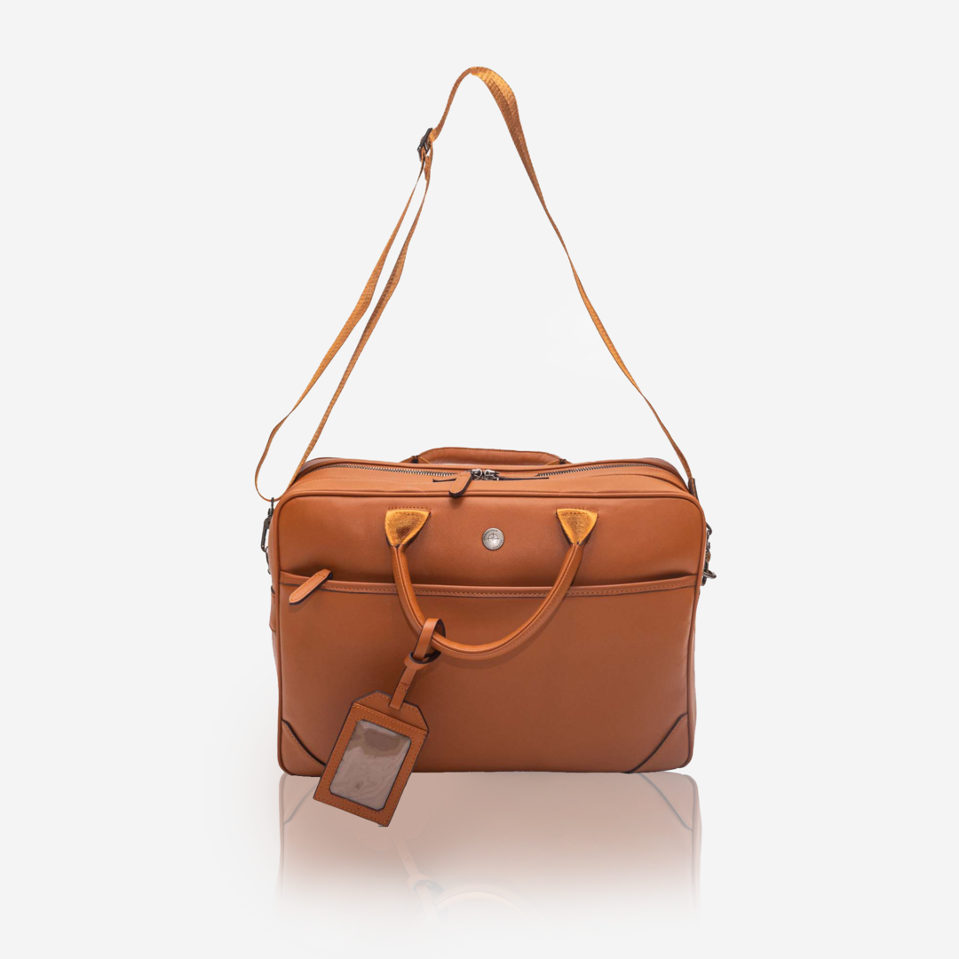 Briefcase 15.6 front tan